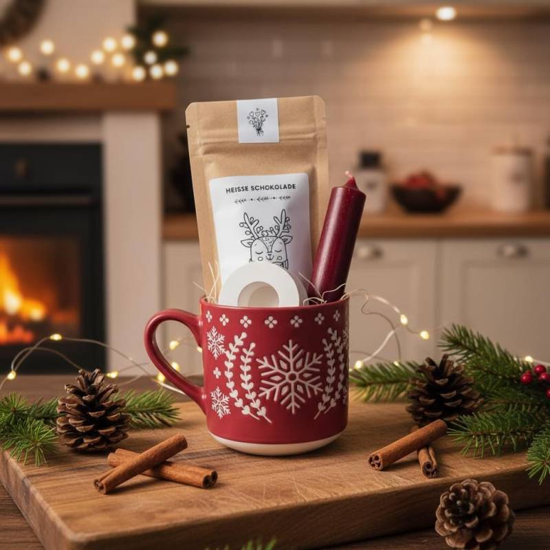 Weihnachts Geschenkset Tasse Rot Mit Kakao Oder Tee, Kerze & Halter - Winter Geschenkidee, Adventszeit, Nikolaus Geschenk Weihnachts Geschenkset Tasse Rot Mit Kakao Oder Tee, Kerze & Halter - Winter Geschenkidee, Adventszeit, Nikolaus Geschenk von Etsy - EinzelstueckimGlueck