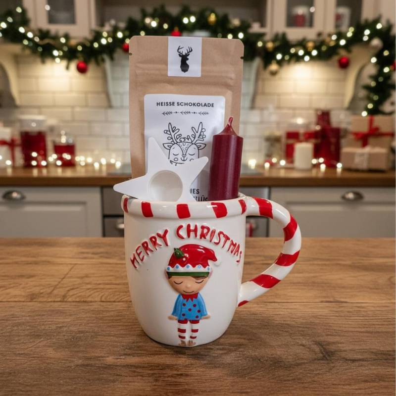 Weihnachtsgeschenk Set Wichtel - Tasse Mit Kakao Oder Tee, Kerze & Halter | Geschenkidee Weihnachten Hygge Winter Weihnachtsgeschenk Set Wichtel - Tasse Mit Kakao Oder Tee, Kerze & Halter | Geschenkidee Weihnachten Hygge Winter von Etsy - EinzelstueckimGlueck