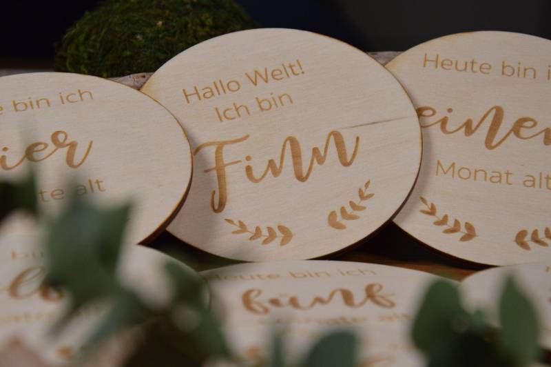 Meilensteinkarten Baby - Florales Vintage Design Basis-Set von Etsy - ElefantenHolzDesign