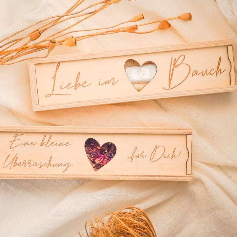 Schwangerschaft Verkünden - Box von Etsy - ElefantenHolzDesign