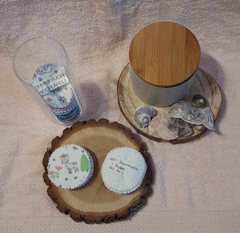 Abschminkpad, Waschpad, Wiederverwendbar, Make-Up Entferner, Umweldfreundlich, Rosa, Reh, Einhorn, Blumenranken von Etsy - ElfenstaubLaden