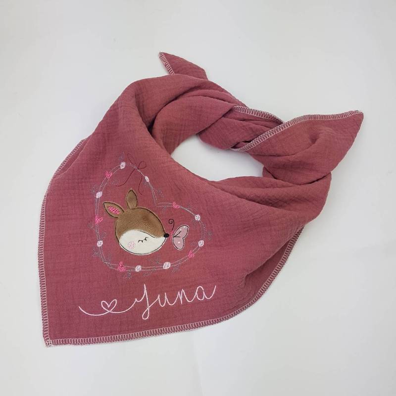 Bio Musselintuch - Rehkitz Im Herzkranz Bio Musselintuch - Rehkitz Im Herzkranz von Etsy - EliiSt