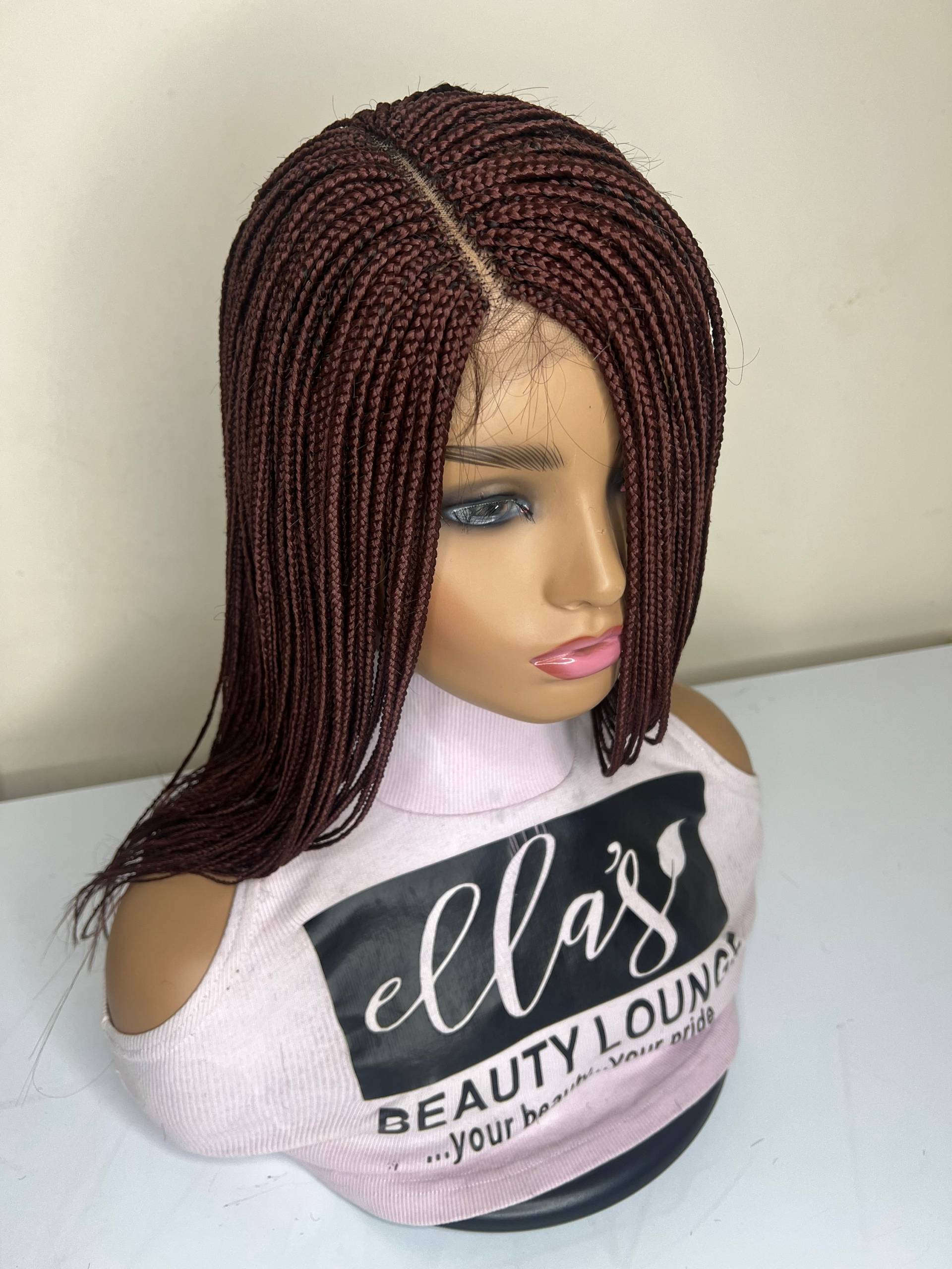 Box Geflochtene Perücke 2x4 Lace Closure, Farbe 35, 14-16 Zoll von Etsy - EllasBeautyLounge