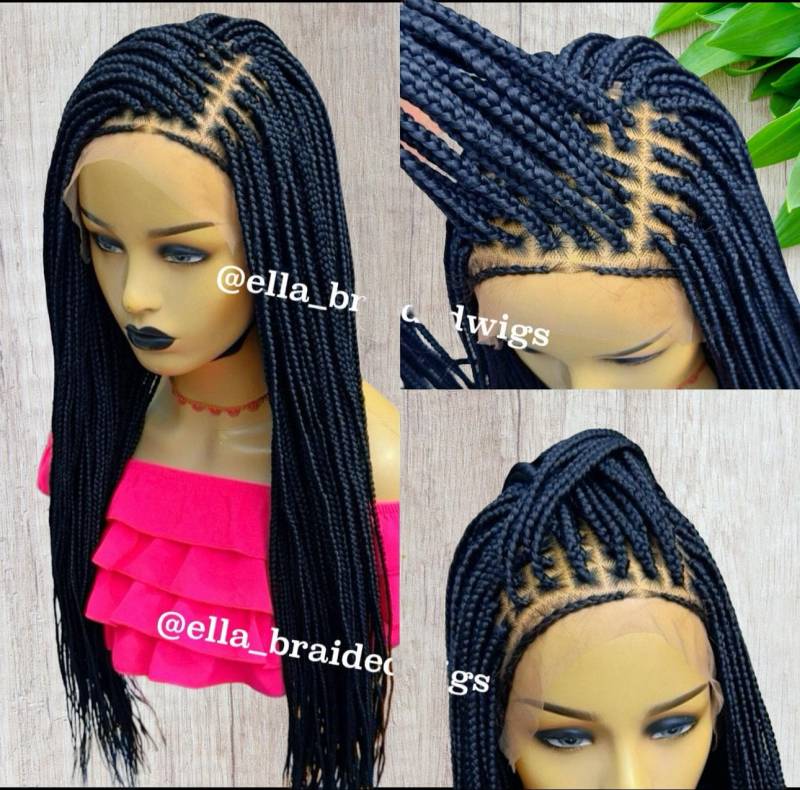Geflochtene Perücken Für Schwarze Frauen Medium Box Zöpfe Perücke Senegalese Dreht Faux Locs Geflochtene Perücken Für Schwarze Frauen Medium Box Zöpfe Perücke Senegalese Dreht Faux Locs von Etsy - Ellasbraidedwigs