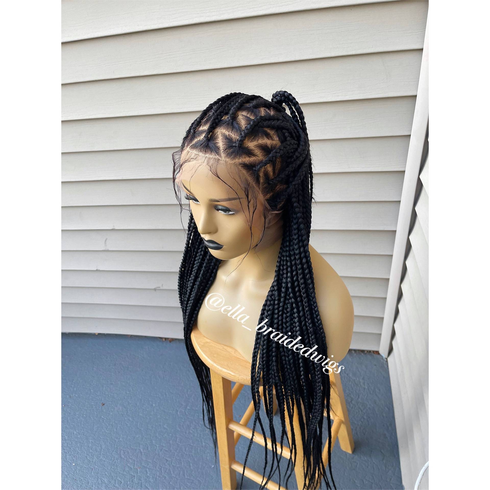 Knotenlose Geflochtene Perücke Für Schwarze Frauen Box Braided Leidenschaft Twists Faux Locs Soft Braids Knotenlose Geflochtene Perücke Für Schwarze Frauen Box Braided Leidenschaft Twists Faux Locs Soft Braids von Etsy - Ellasbraidedwigs