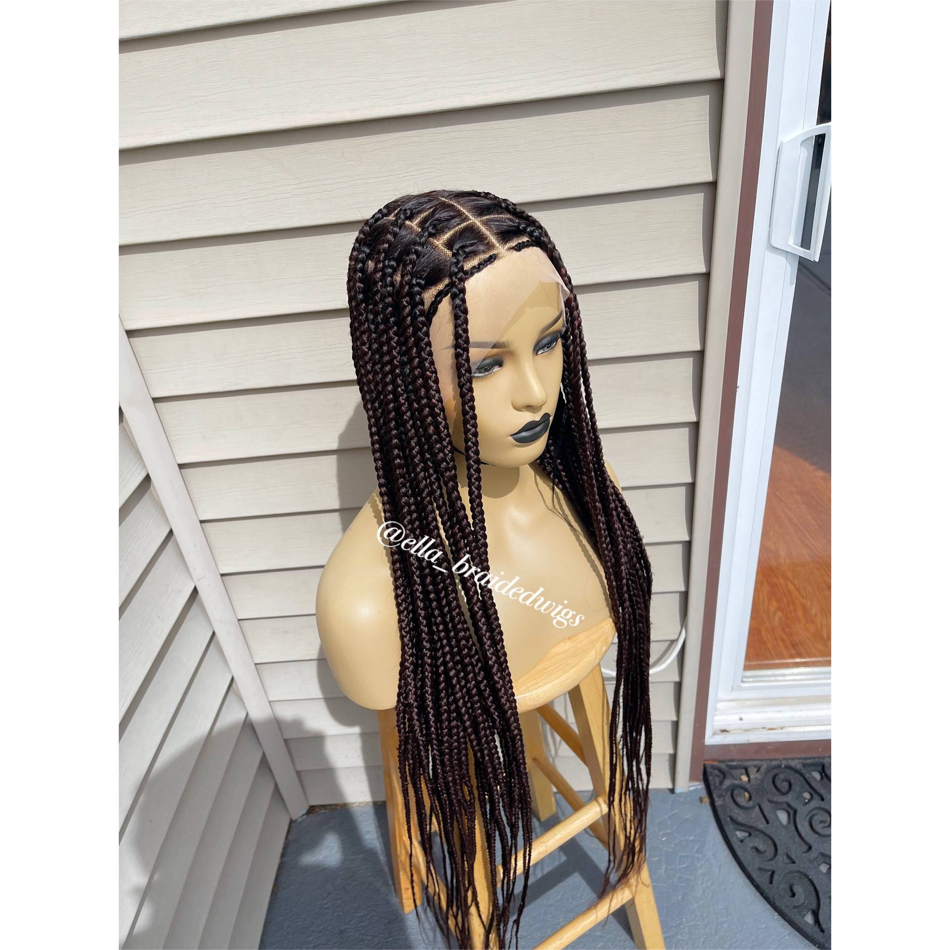 Knotenlose Geflochtene Perücke Für Schwarze Frauen. Faux Locs Passion Twists Box Braids Senegalese Knotenlose Geflochtene Perücke Für Schwarze Frauen. Faux Locs Passion Twists Box Braids Senegalese von Etsy - Ellasbraidedwigs