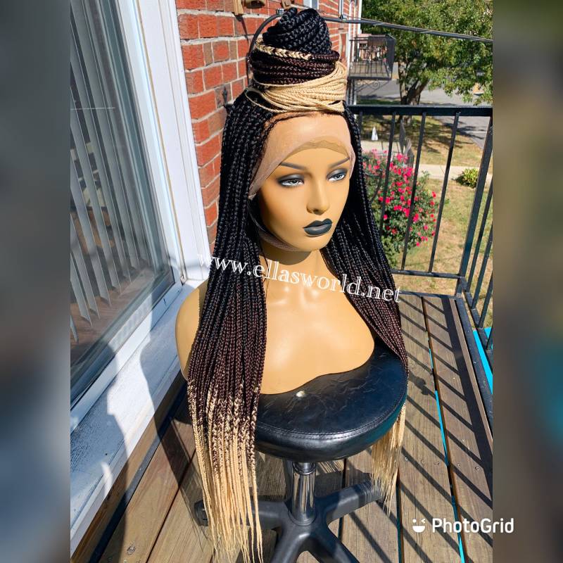 Ombré Medium Box Zöpfe Perücke von Etsy - Ellasbraidedwigs