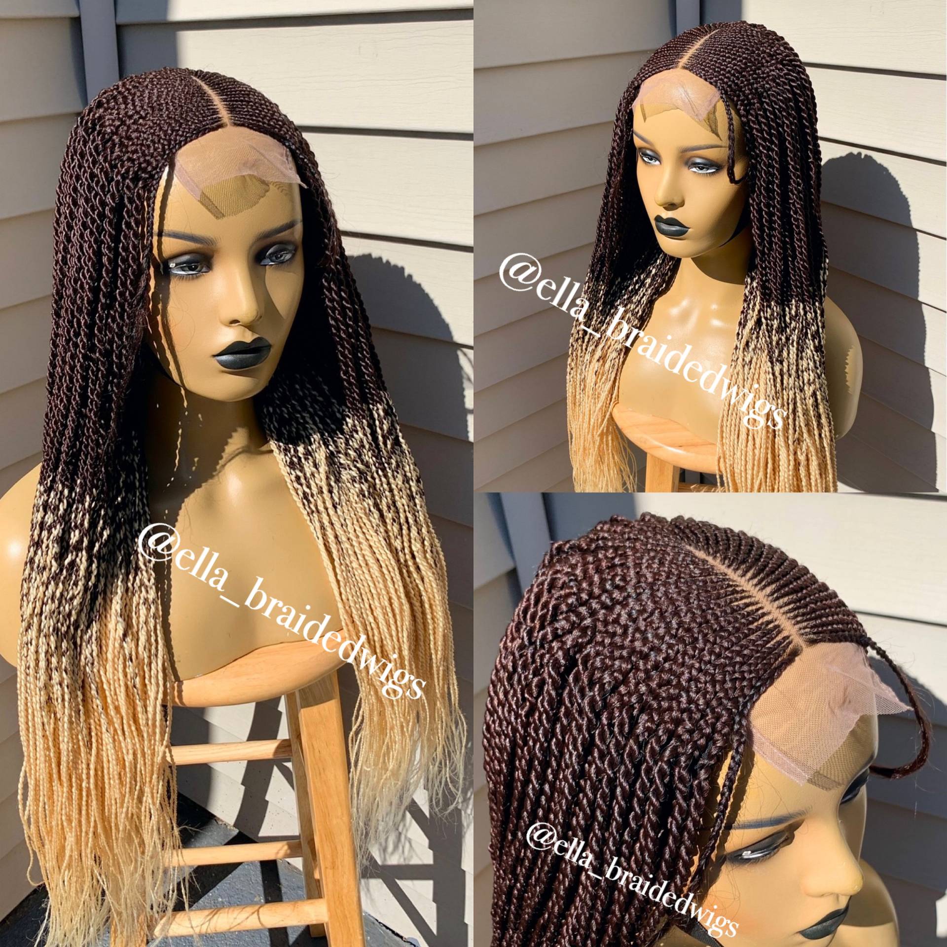 Twist-Conrow-Perücke von Etsy - Ellasbraidedwigs