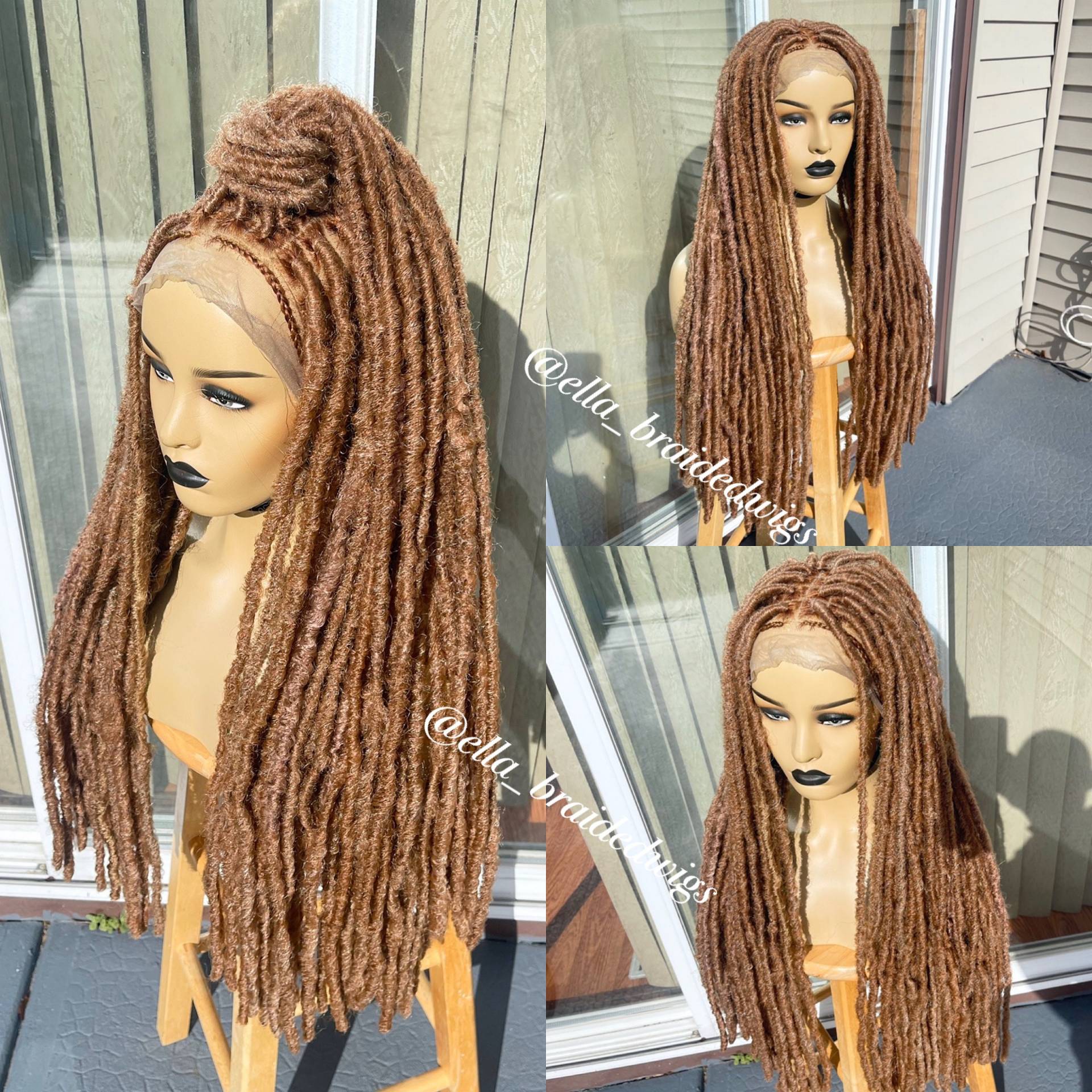 Weiche Loks Unisex Perücke Frontalspitze Knotenlose Box Geflochtene Faux Locs Perücken Für Schwarze Frauen Braids Senegalese Twists von Etsy - Ellasbraidedwigs