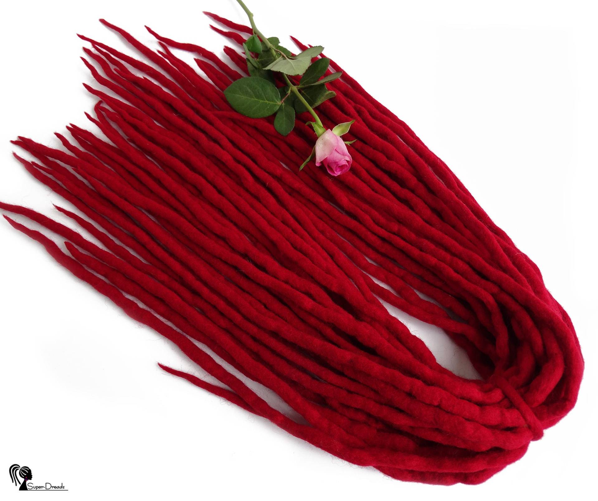 Dread Wolle Dreadlocks De Rote Dreads Doppel-Endige Haarverlängerung von Etsy - ElloshopDreads