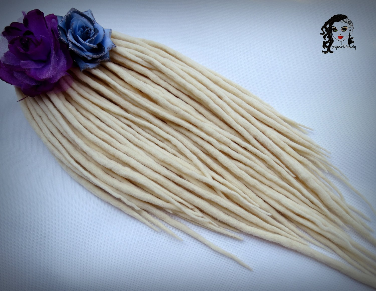 Hellblonde Wolle Dreadlocks Komplettes Set Doppelende Haarverlängerungen von Etsy - ElloshopDreads
