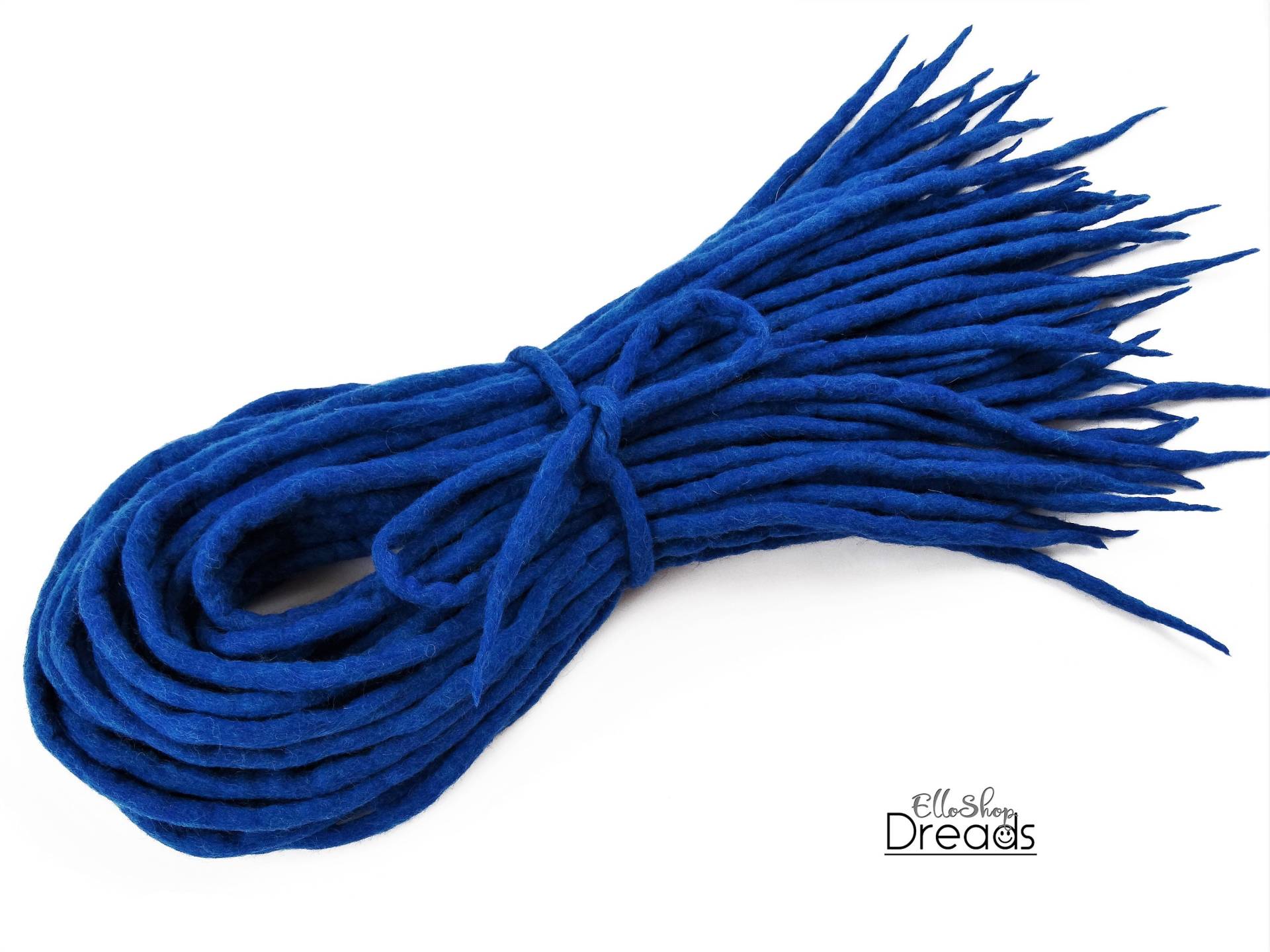 Türkisblaue Wolle Dreadlocks Doppelseitige Haarverlängerung von Etsy - ElloshopDreads