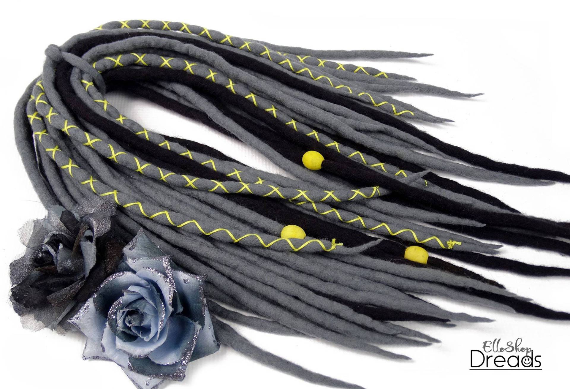 Wolle Dreadlocks Dreads "strahlen Im Nebel" De Dread Komplettset Doppelseitig von Etsy - ElloshopDreads