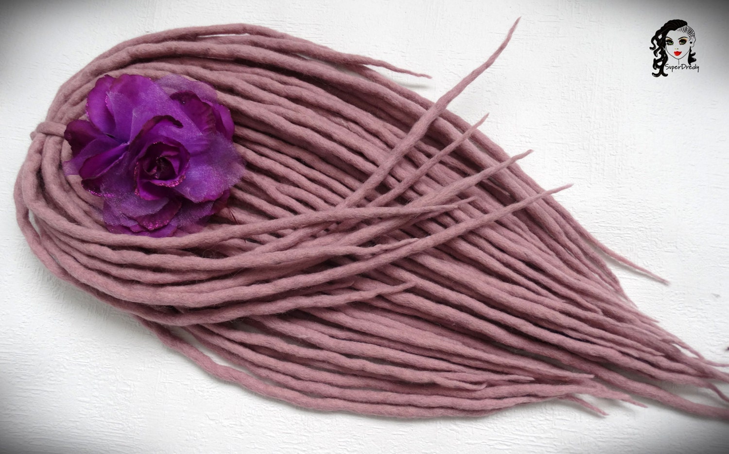 Wolle Dreadlocks Komplettes Set Dirty Pink Merino De Hairexpressionen von Etsy - ElloshopDreads
