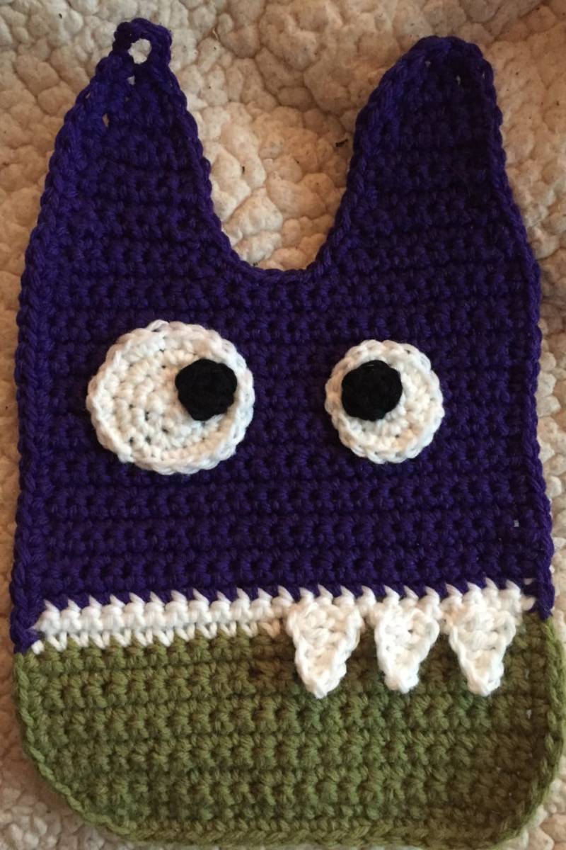 Monster-Baby-Lätzchen, Gestrickt Monster-Baby-Lätzchen, Gestrickt von Etsy - ElokintCreations