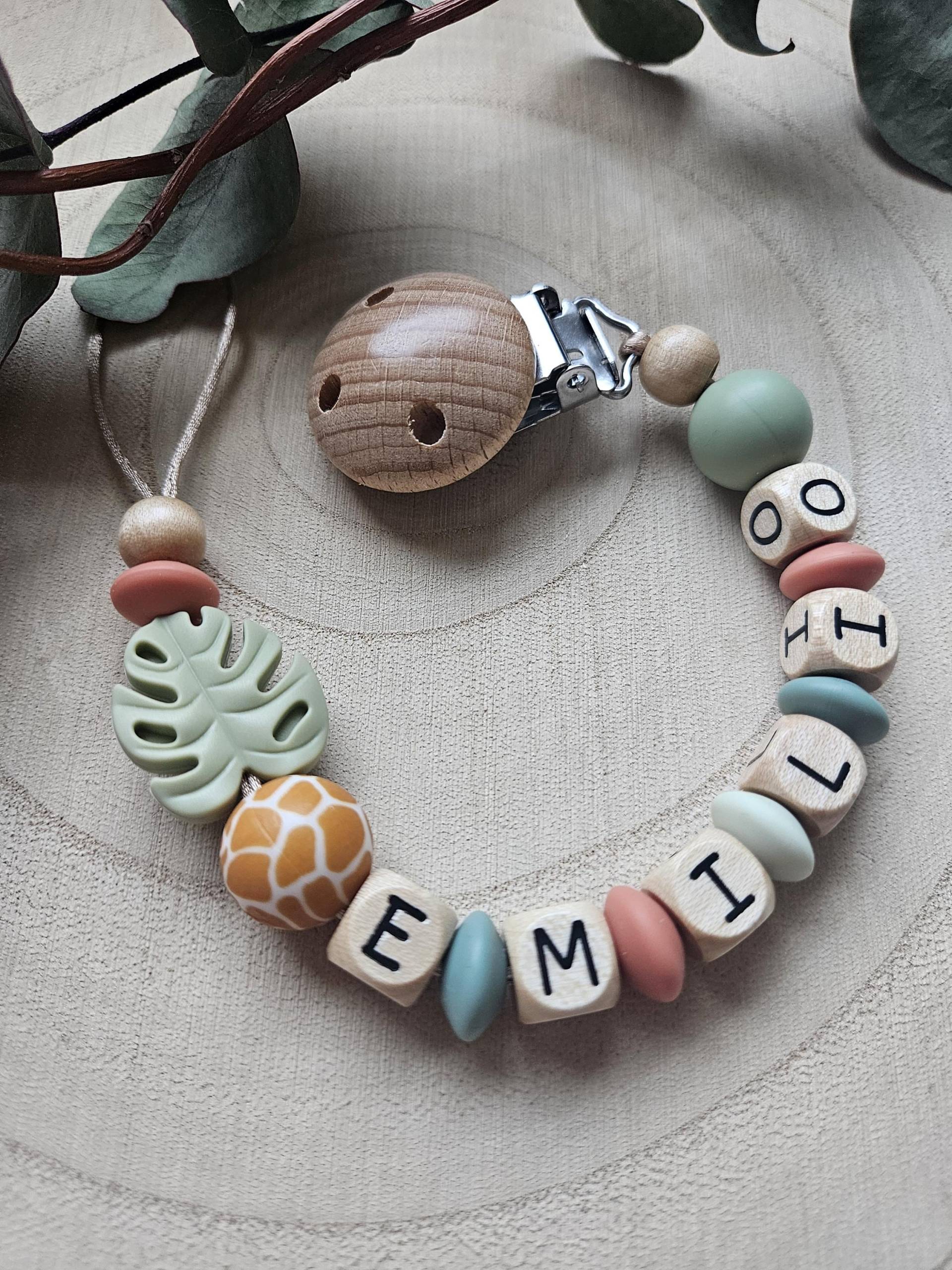 Personalisierte Schnullerkette Mit Namen, Baby Geschenk. Safari Personalisierte Schnullerkette Mit Namen, Baby Geschenk. Safari von Etsy - EloniShop