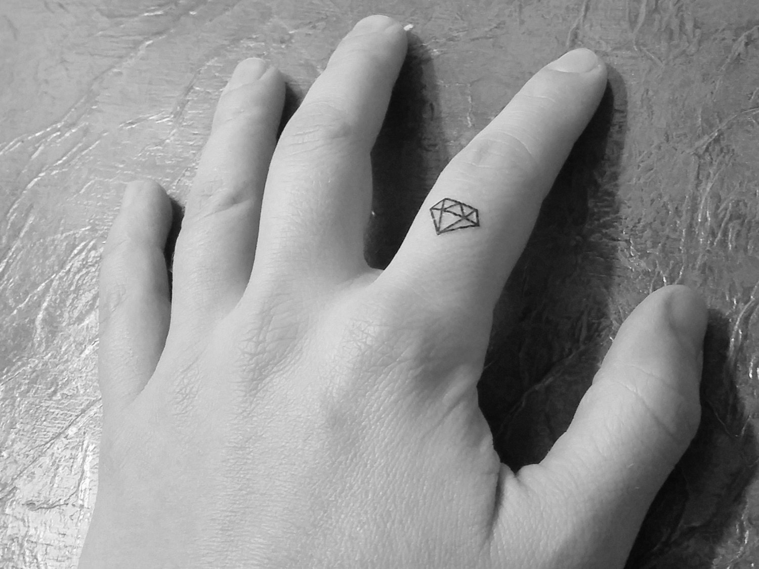 12 Temporäre Diamant-Tattoos/Finger-Tattoos Tattoo Fake-Tattoo Schwarz Klein von Etsy - ElyZeSHOP