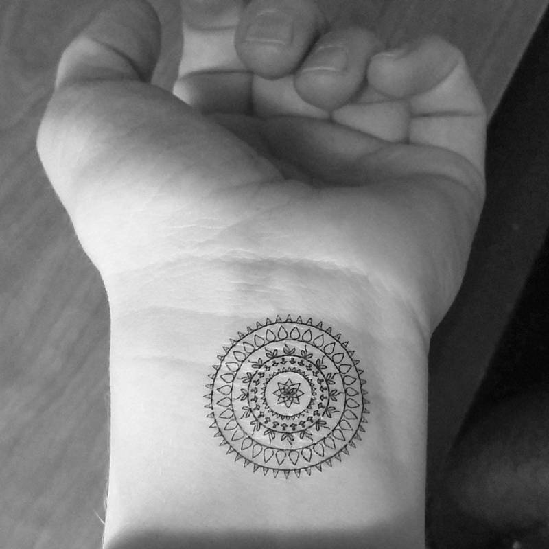 2 Temporäre Tattoos/Mandala Handgelenk Tattoo Fake Schwarz von Etsy - ElyZeSHOP