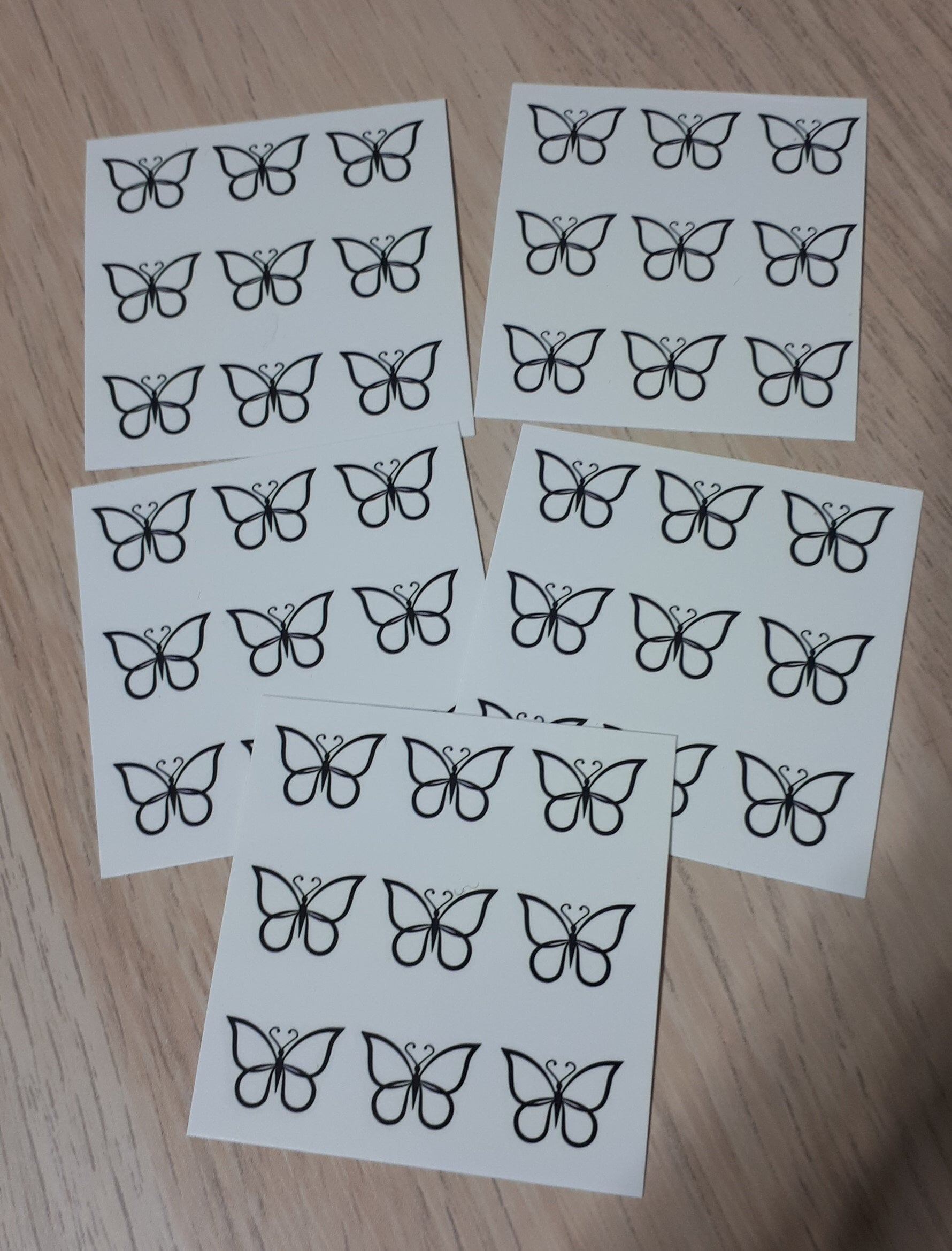 45 Oops Schmetterlinge/ Tattoos/Miniaturen Temporäre Tattoo Fake Schwarz von Etsy - ElyZeSHOP