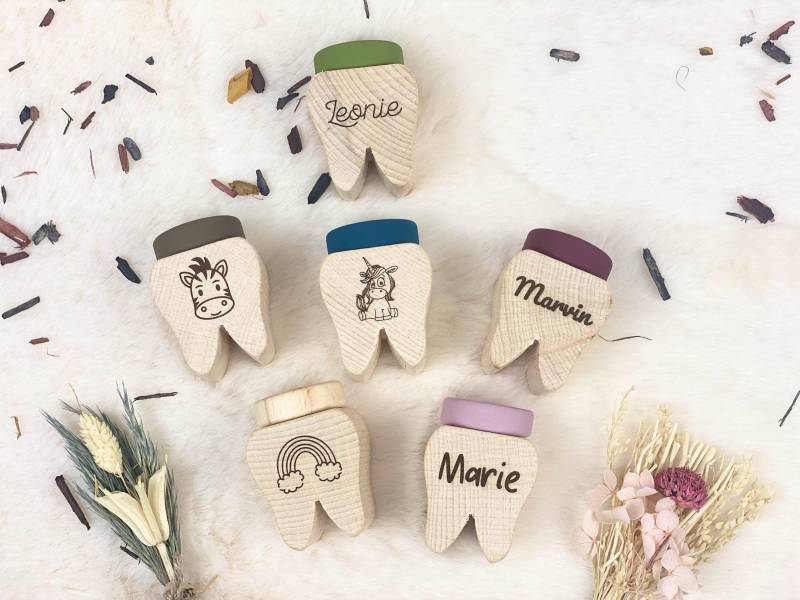 Milchzahndose Personalisiert Mit Namen, Geschenk Geburt Taufe Baby, Holzdose Jungen Mädchen, Zahnbox Kind von Etsy - EmMaAtelierDE