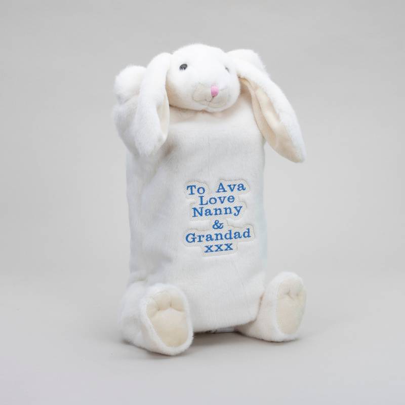 Creme Kaninchen Wärmflasche Bezug, Pyjama Fall, Kaninchen, Plüsch Häschen Geschenk, Geschenkset, Weihnachten, Geburtstag von Etsy - Embroiderycabin
