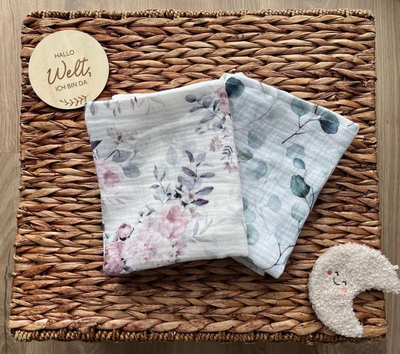 Musselin Spucktuch/ Windel „Eukalyptus" Oder „Floral" von Etsy - EmiLioHandgemachtes