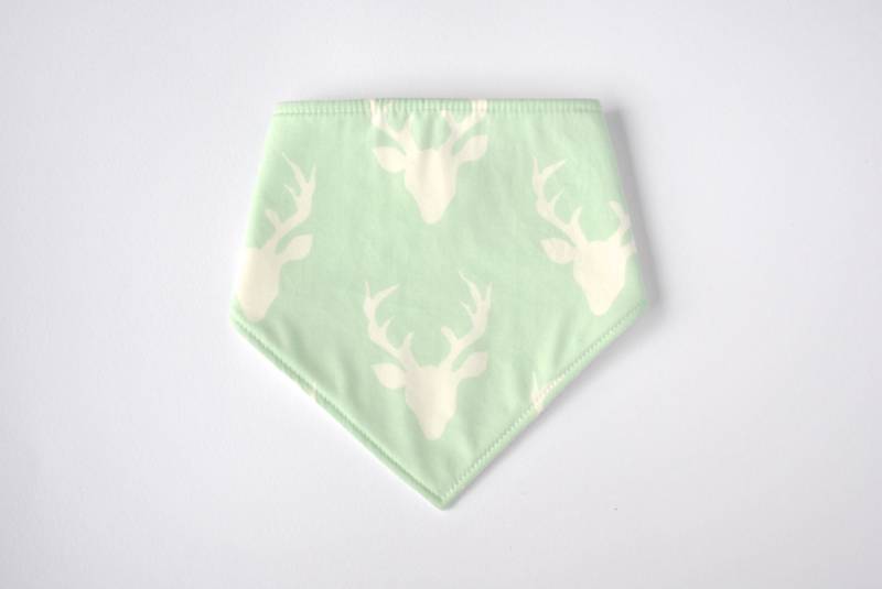 Sale Minze Hirsch Bandana Bib.gender Neutral Silhouette in Mint Und Weiß.drool Lätzchen, Bandana Lätzchen von Etsy - EmmaNealeHandmade