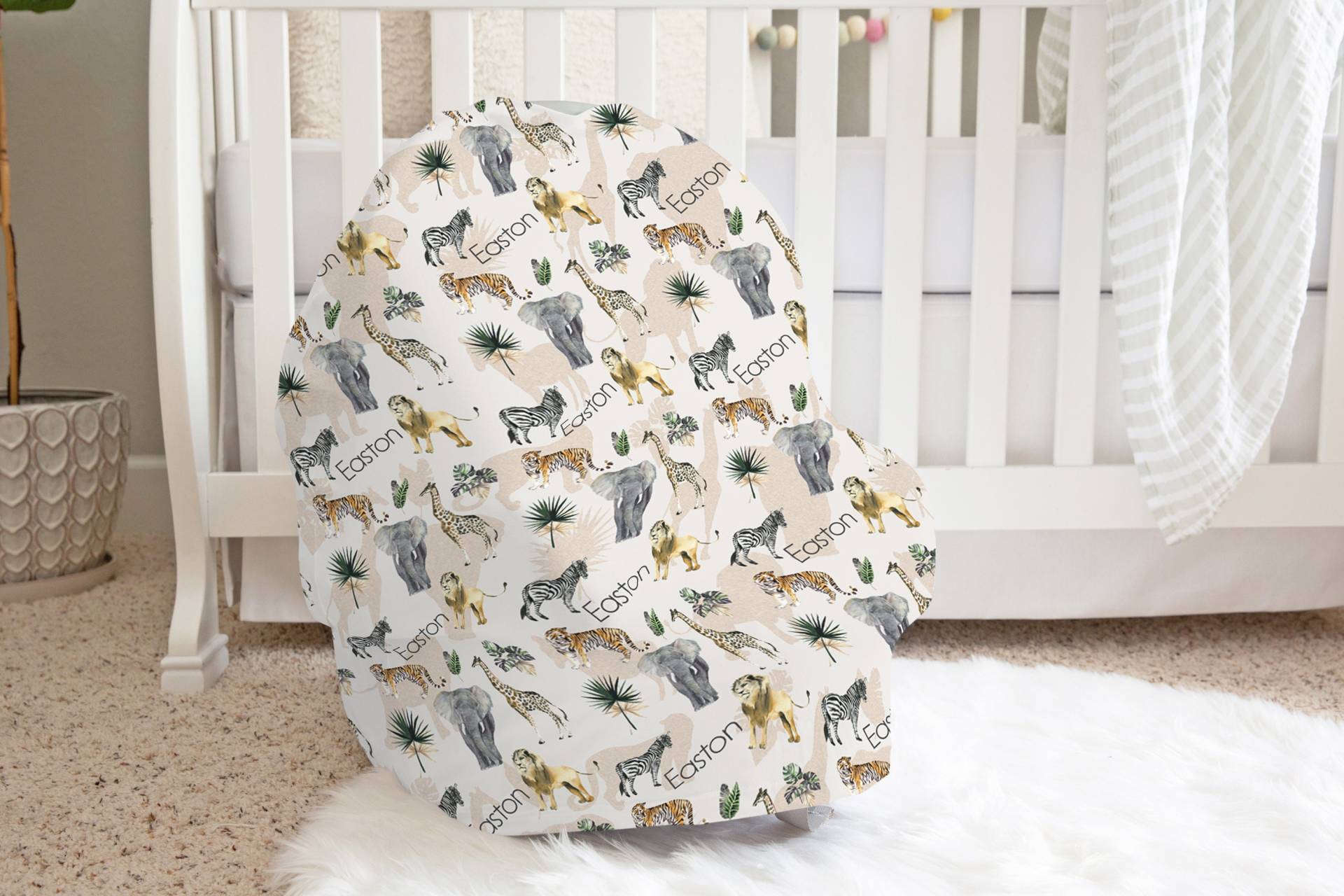 Baby-Autositzbezug, Autositz-Baldachin Mädchen, Personalisierter Safari-Autositzbezug, Baby-Autositzbezug Für Jungen, Muttergeschenk, Stillbezug Baby-Autositzbezug, Autositz-Baldachin Mädchen, Personalisierter Safari-Autositzbezug, Baby-Autositzbezug Für Jungen, Muttergeschenk, Stillbezug von Etsy - EmpoweringDecor