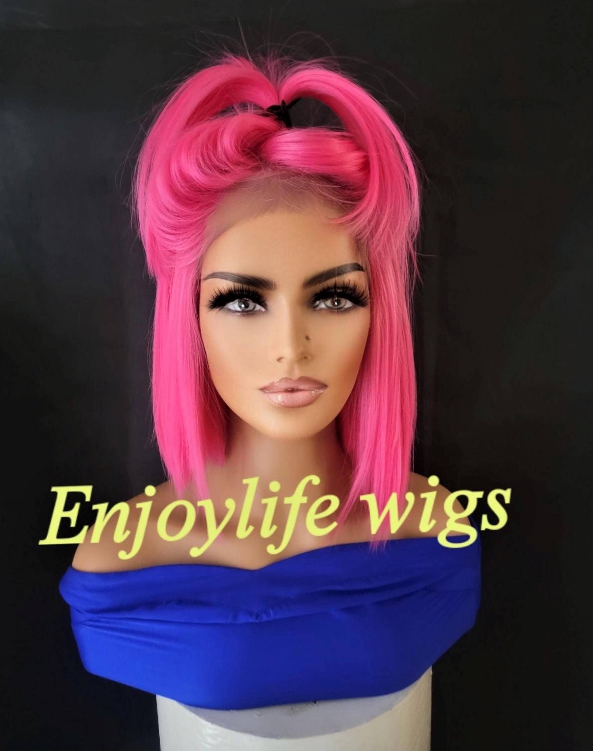 H.d Rosa Traum Bob Spitze Vorne Perücke von Etsy - Enjoylifewigs