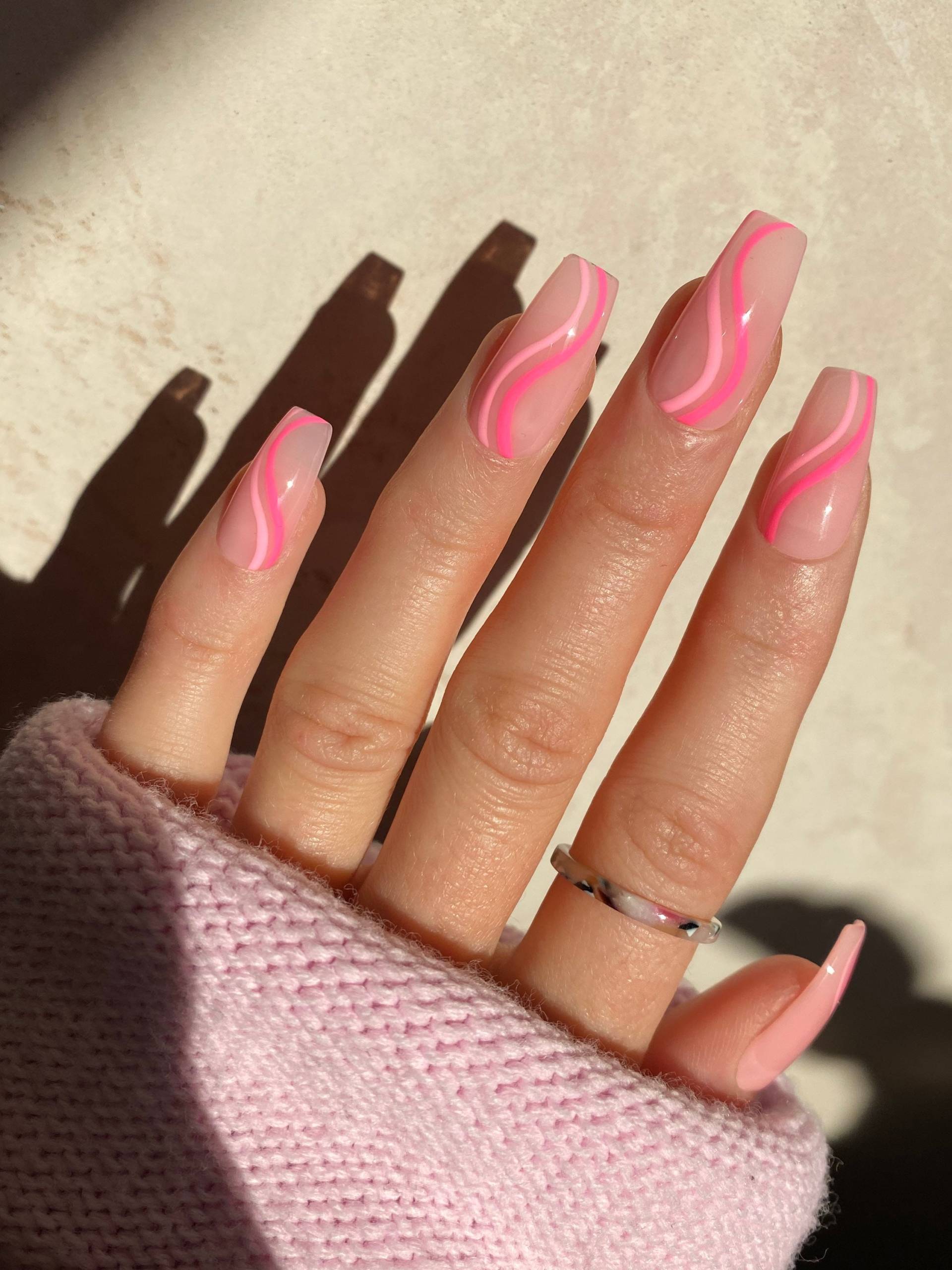 Drücken Sie Auf Die Nägel | Sommer False Nails Quadrat Lange Gefälschte von Etsy - Enroutenails