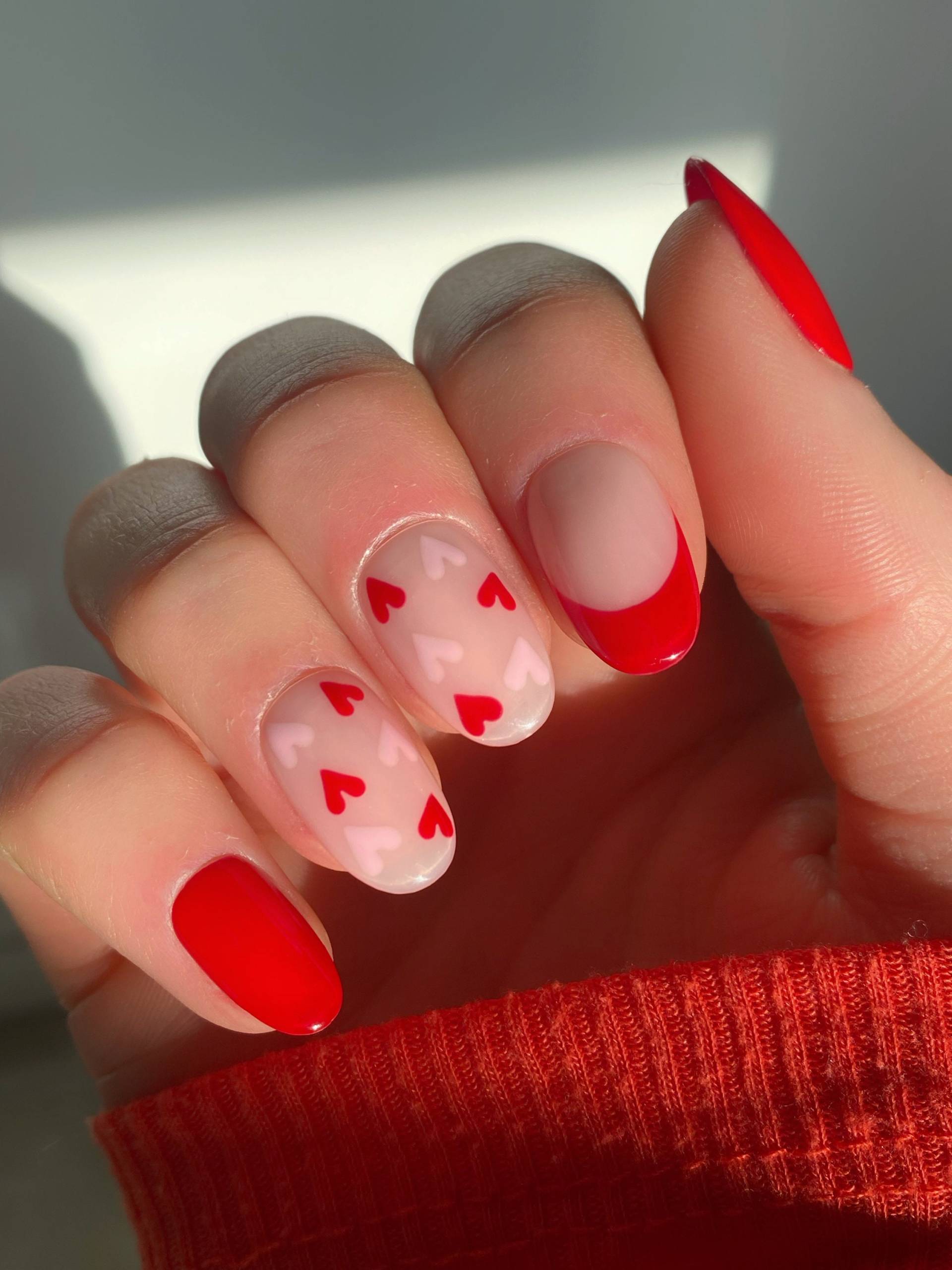 Valentines Hearts Custom Press On Nails | Rosa Und Rote Falsche Nägel Luxus Stick Valentines Hearts Custom Press On Nails | Rosa Und Rote Falsche Nägel Luxus Stick von Etsy - Enroutenails