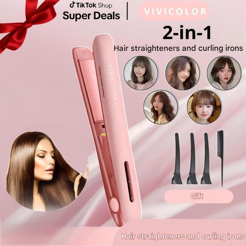 Gentlemen's Bangs Two-In-One Straight Hair Curler With Ion Care, Compact & Portable, Suitable For Dormitory Use Gentlemen's Bangs Two-In-One Straight Hair Curler With Ion Care, Compact & Portable, Suitable For Dormitory Use von Etsy - EsminRole
