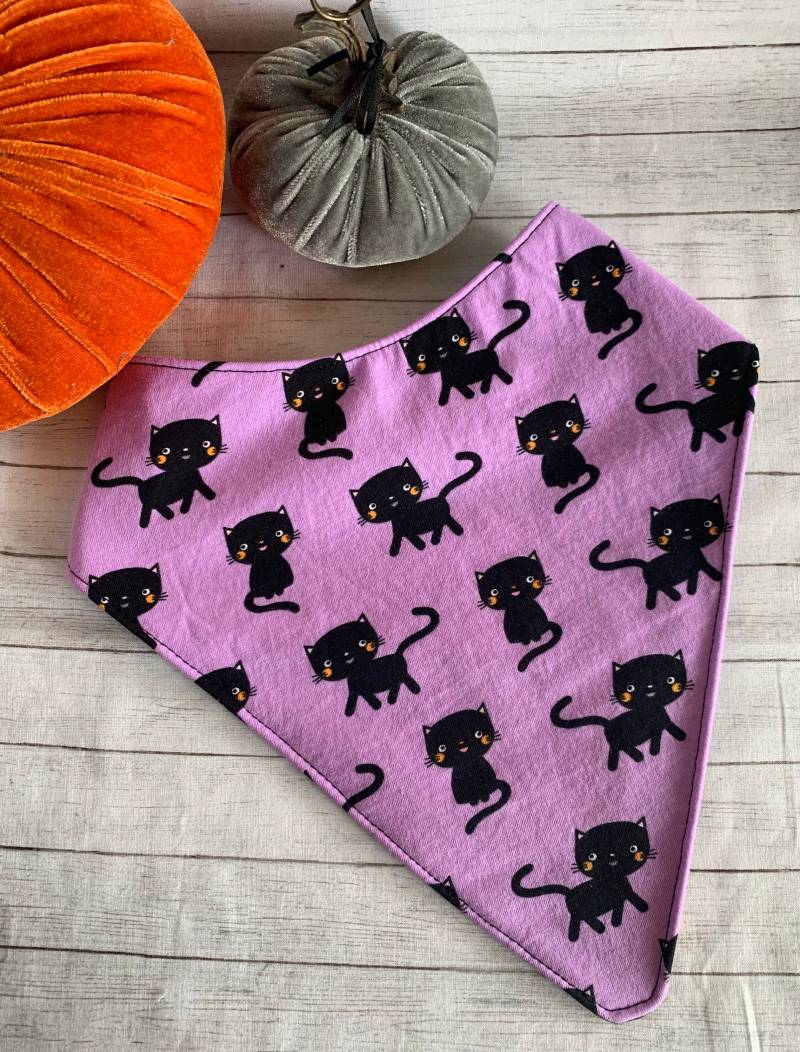 Big Kid Bandana Lätzchen Teen Erwachsene Würde Schal Wasserdicht Schwarze Katze Auf Lila Besondere Bedürfnisse Sabbern Niedliche Schwarze von Etsy - EspeciallyUniqueInc