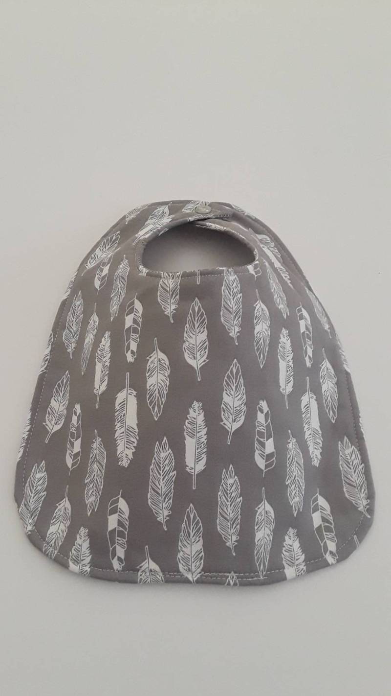 Baby Lätzchen, Graue Feder Dribbeln Handgemachte Sabbern von Etsy - Essiedesigns