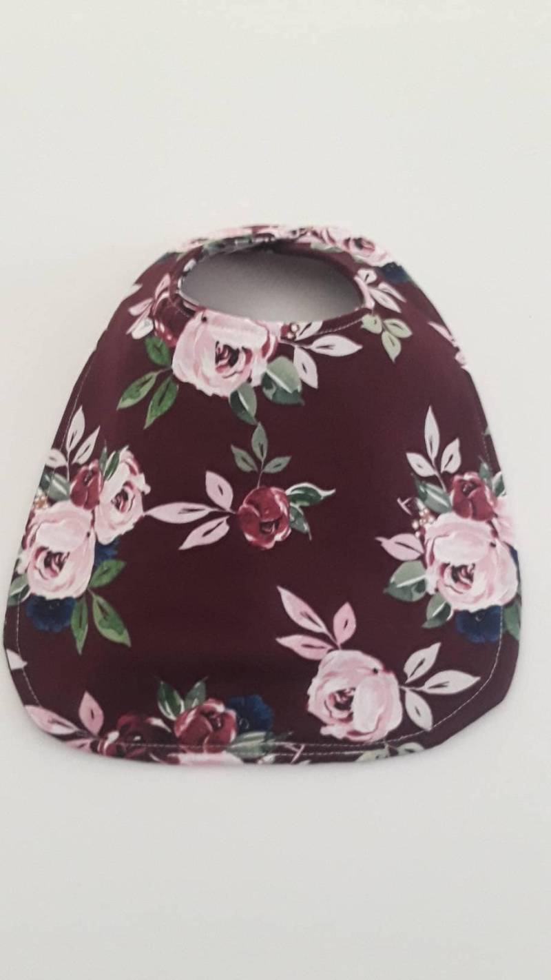 Baby Lätzchen Bordeaux Rose Dribble Lätzchen, Handgemacht von Etsy - Essiedesigns