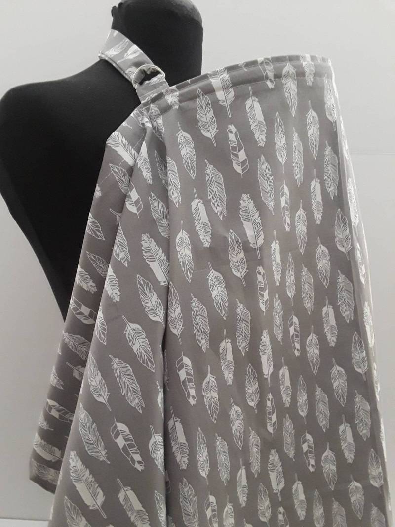 Graue Feder Still-Abdeckung, Stillen Cover Up, Nursing von Etsy - Essiedesigns