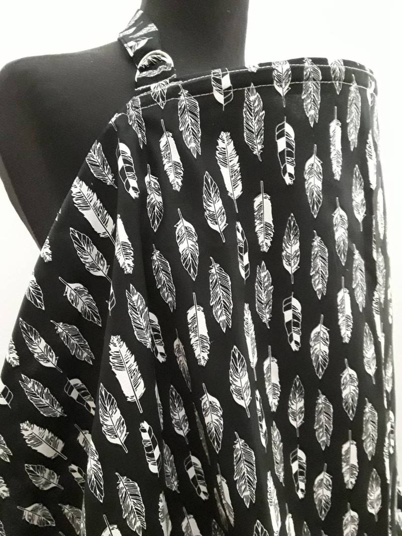 Schwarze Feder Stillhülle, Stillen Cover Up, Still von Etsy - Essiedesigns