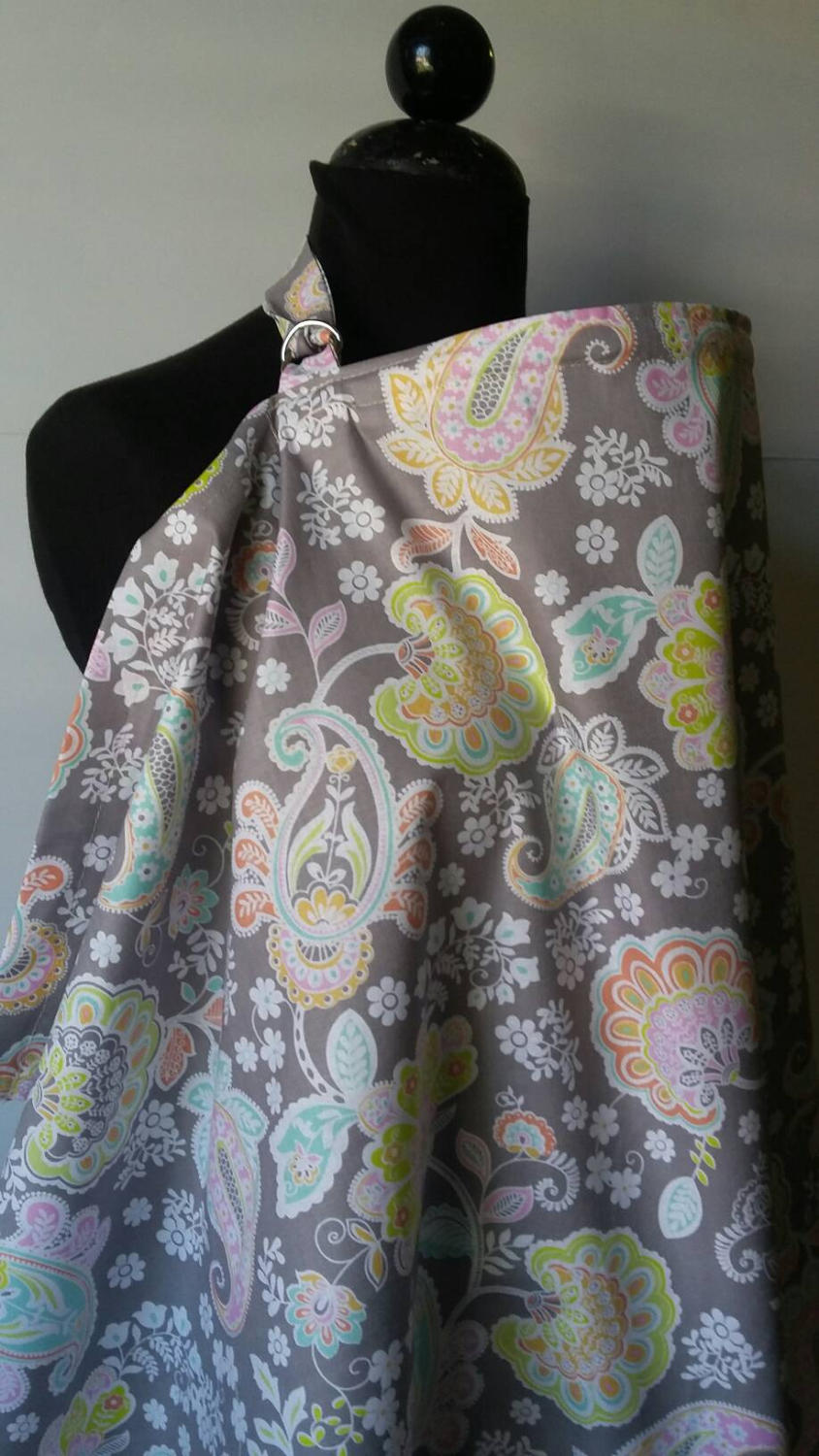 Stillbezug, Stilldecke, Grau Rosa Paisley von Etsy - Essiedesigns