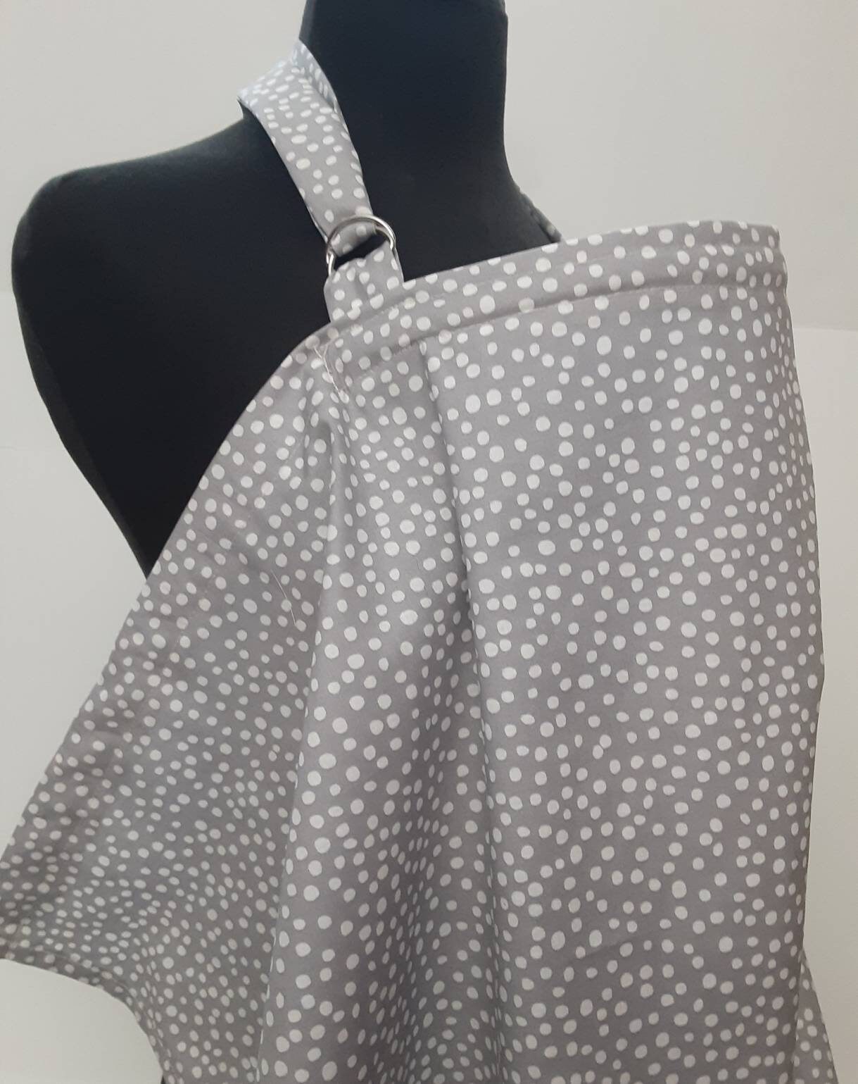 Grau Gepunktete Stillauflage Aus Baumwolle Mit D-Ring von Etsy - Essiedesigns