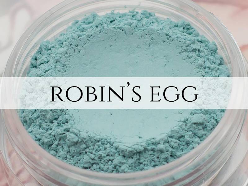 Lidschatten Beispiel Robin's Egg Matte Light Aqua Blau Türkis Vegan Mineral Make-Up von Etsy - Etherealle