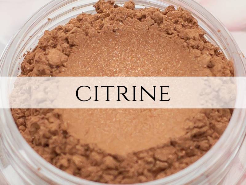 Probe-Lidschatten Citrin Schimmerndes Roségold Natürliches Mineral Make-Up von Etsy - Etherealle