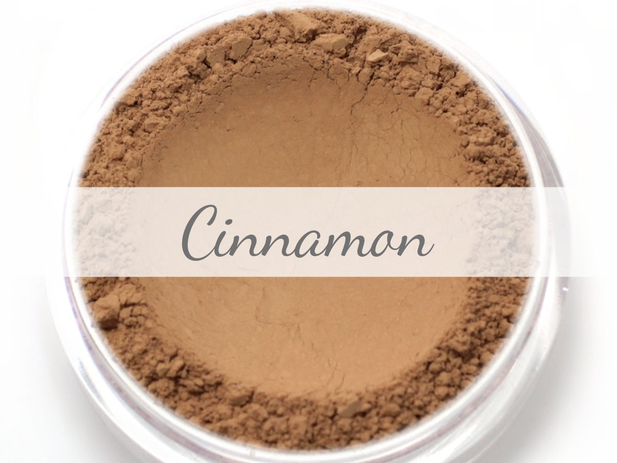 Vegan Mineral Powder Foundation Beispiel "Cinnamon" - Mitteldunkel, Rosa Unterton." von Etsy - Etherealle