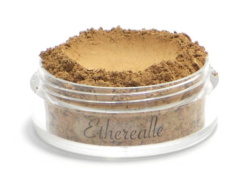 Vegan Mineral Powder Foundation "Mocha" Mitteldunkler Neutralton von Etsy - Etherealle