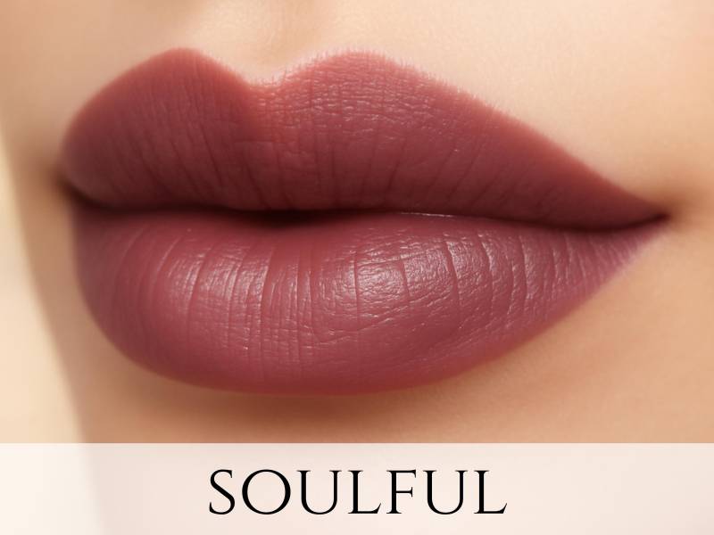 Veganes Lippenstift Muster - "Soulful" Braun Lila Mauve Mineral Make Up." von Etsy - Etherealle