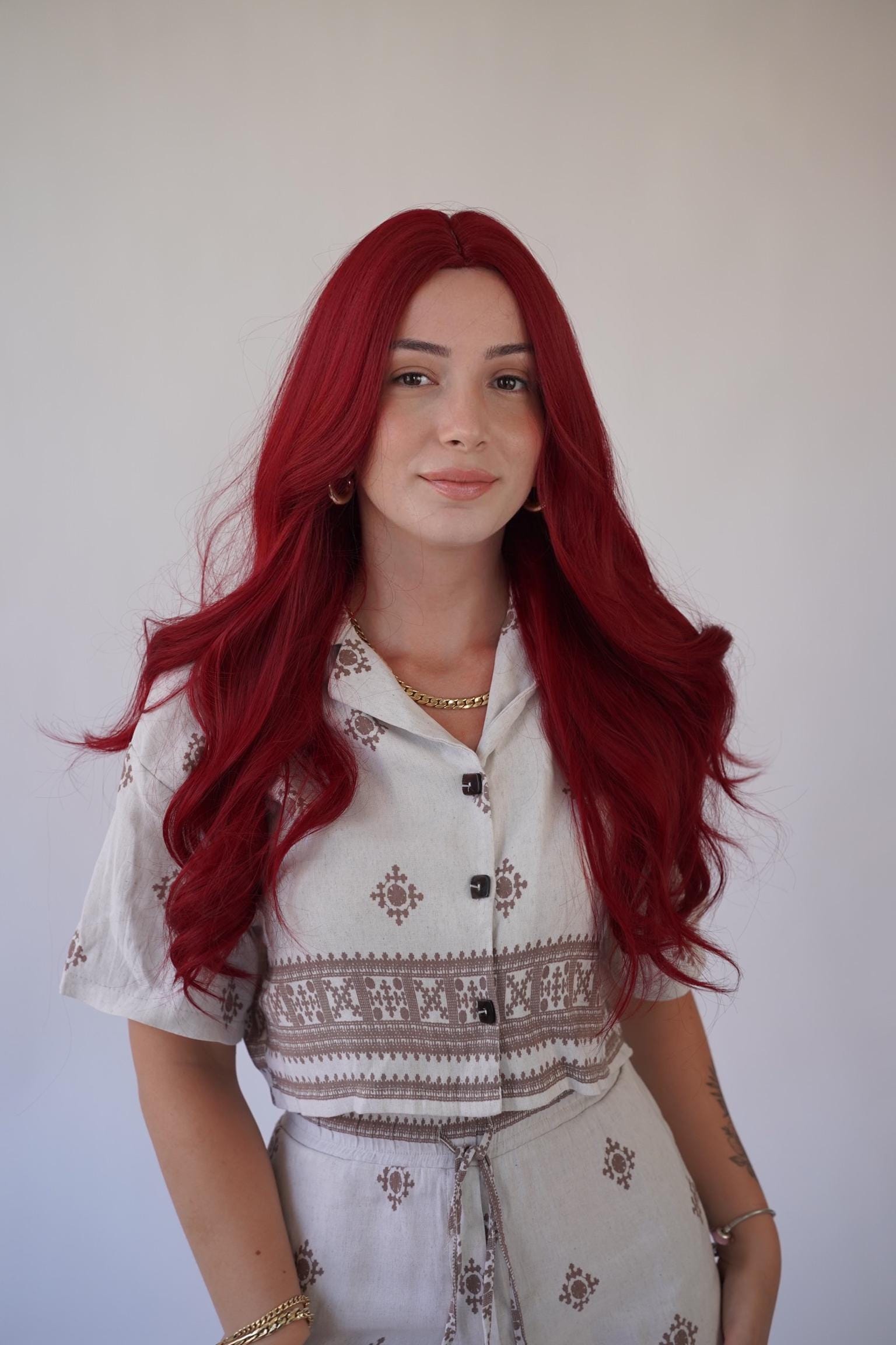 Kräftige Rote Lange Gewellte Perücke, Cosplay Mermaid Ziehen Sie Königin Perücke Kräftige Rote Lange Gewellte Perücke, Cosplay Mermaid Ziehen Sie Königin Perücke von Etsy - Evanesswigs