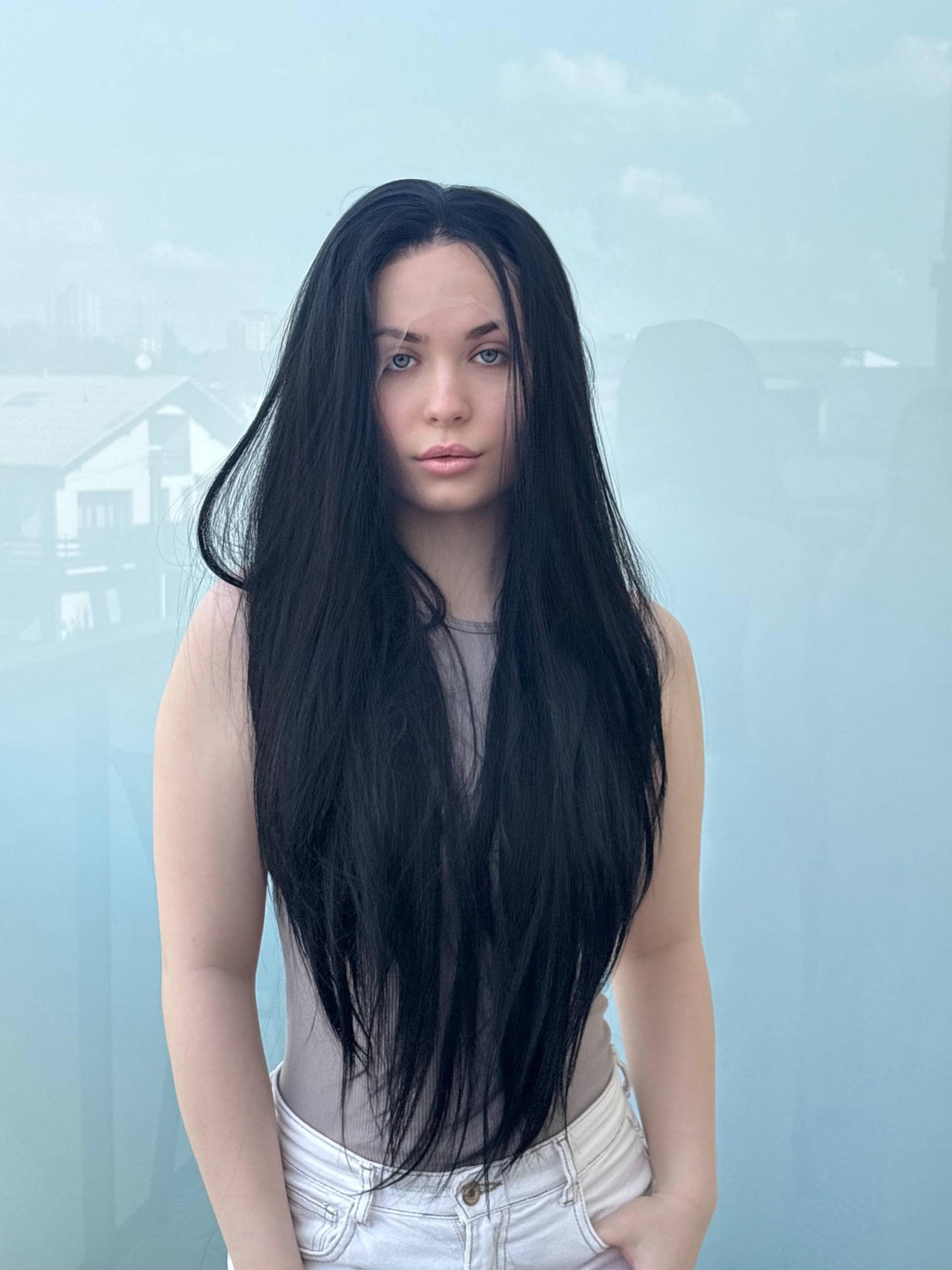 Schwarze Lace Front Perücke Für Frauen | Luxus-Perücke Cosplay Perücken, Natürliche Schwarze Gerade Ziehen Königin Halloween-Kostüm-Perücke von Etsy - Evanesswigs