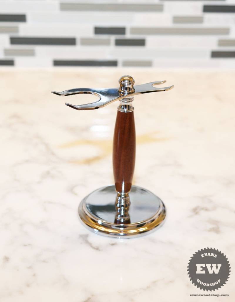 Handgemachte Rasierstand - Nussbaum Sicherheit Rasiermesser Stand Und Rasierpinsel Halter von Etsy - EvansWoodshopCo