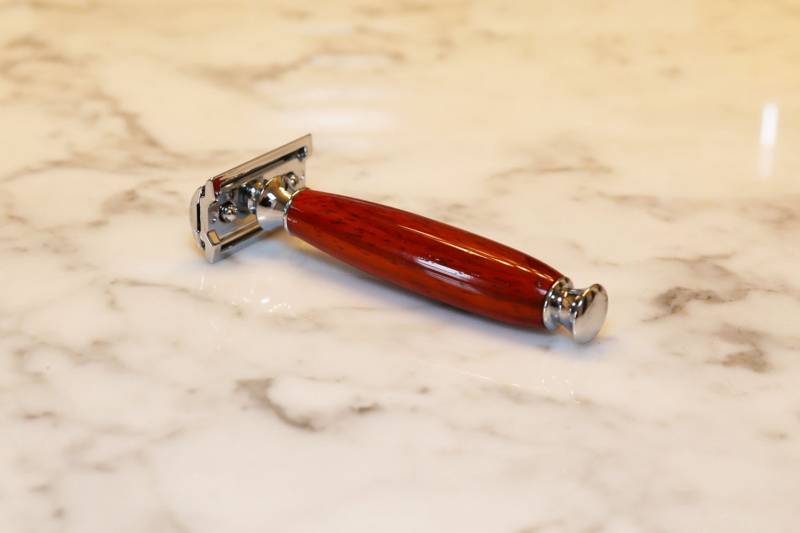 Handgemachte Rasur Razor - Padauk Holz Rasierhobel/Mach 3/Gillette Fusion von Etsy - EvansWoodshopCo