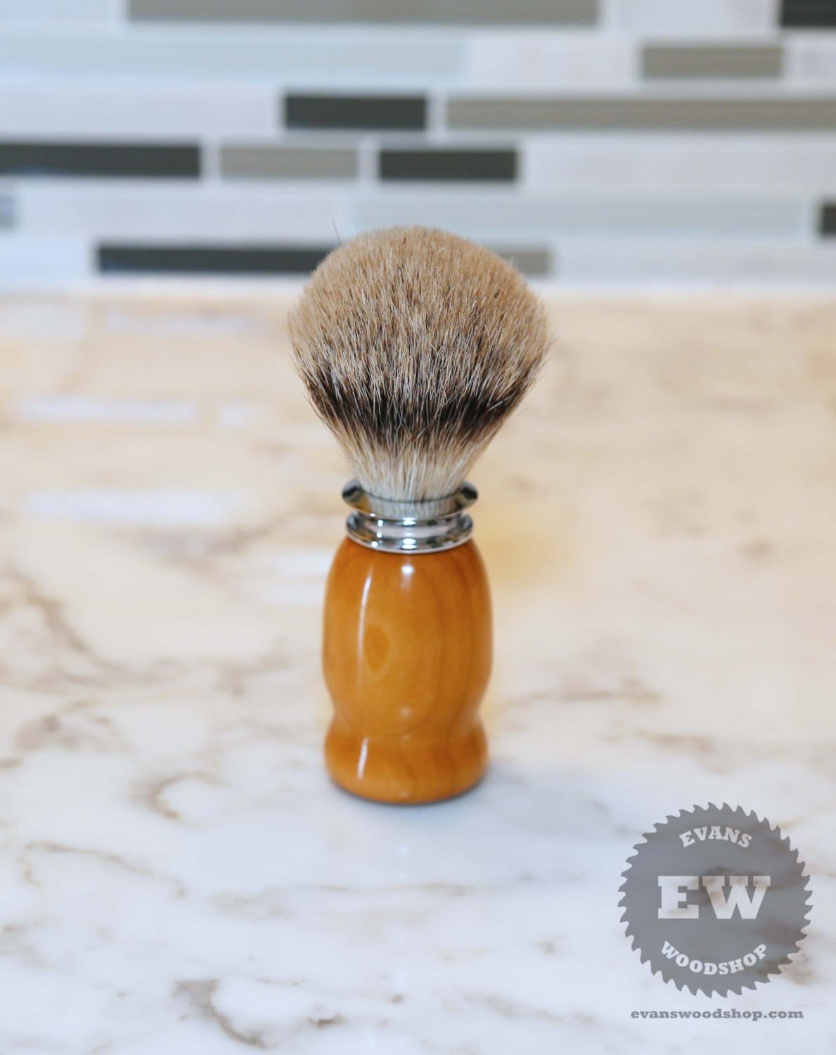 Rasierpinsel - Kirsche Holz Handgemachte Reine Dachs Haarbürste Für Nasse Rasur Vatertagsgeschenk, Trauzeugen Geschenk, Herren Geschenk von Etsy - EvansWoodshopCo