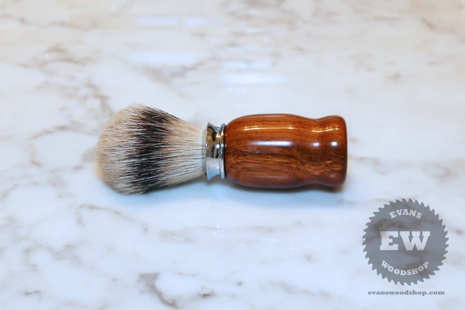 Rasierpinsel - Rosenholz Handgemachter Reiner Dachshaarpinsel Für Nassrasur Vatertagsgeschenk, Trauzeugengeschenk, Herrengeschenk von Etsy - EvansWoodshopCo